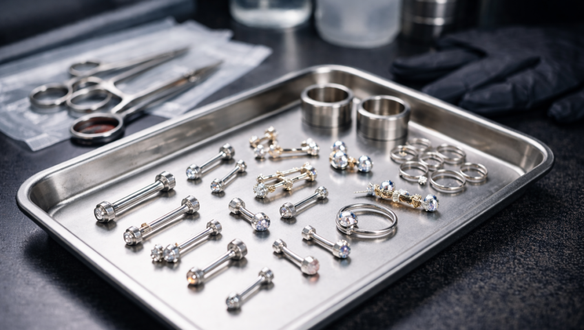 High quality piercing jewelry used in professional piercing studio in Lafayette LA